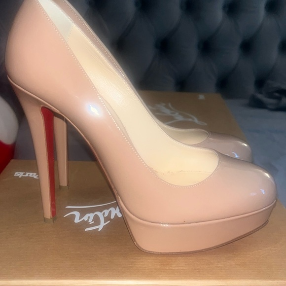 Christian Louboutin Shoes - Bianca 140 patent calf Christian louboutin Size 38 nude